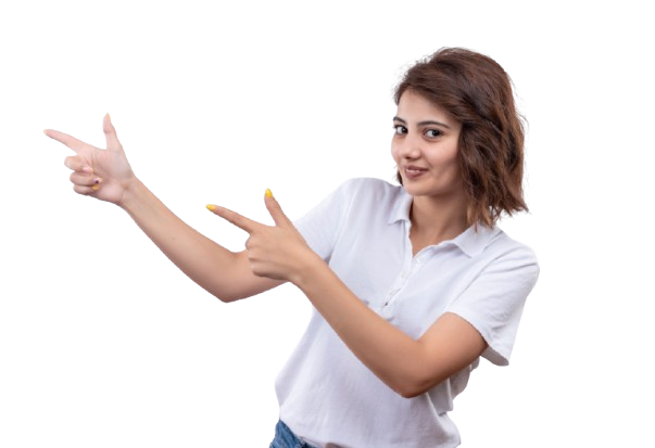 Girl Pointing Her Hand